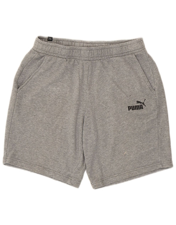 Puma Herren-Sportshorts, große, grau gefleckte Baumwolle