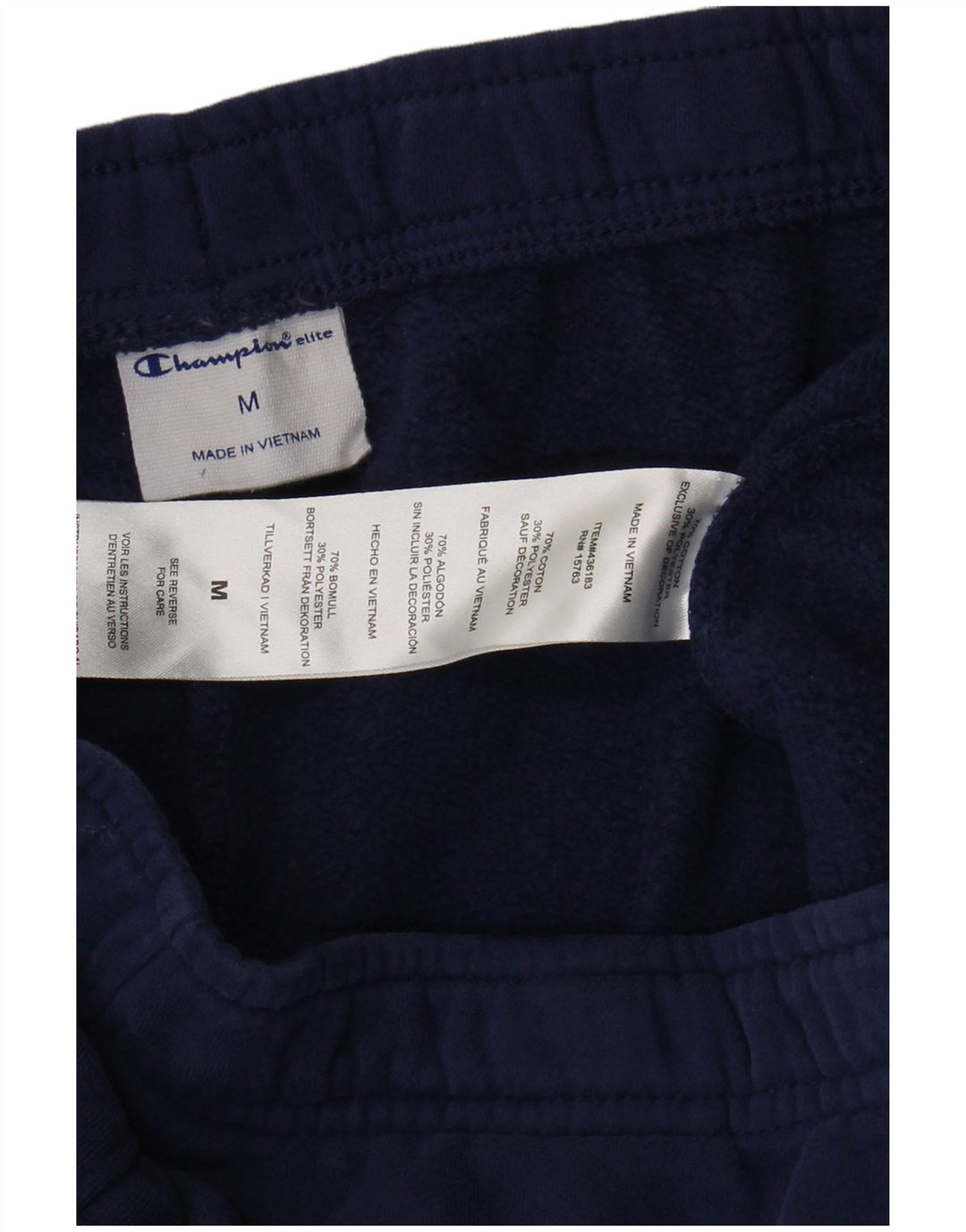Champion Mens Tracksuit Trousers Medium  Navy Blue Cotton