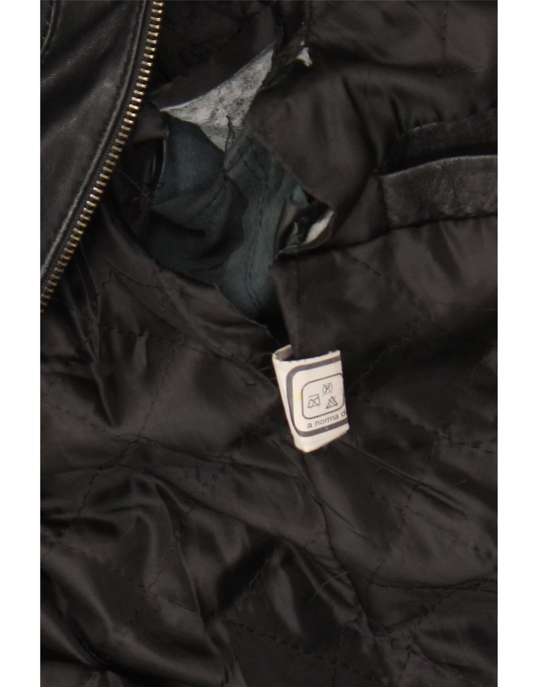 Giacca in pelle vintage da donna UK 16 grande in pelle nera