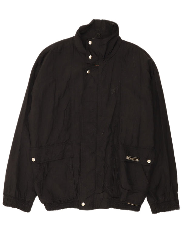 Vintage Mens Bomber Jacket UK 42 XL Black