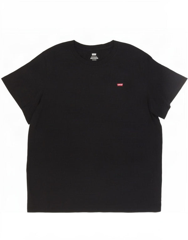 Levi's Damen T-Shirt Top UK 22 3XL Schwarz Baumwolle