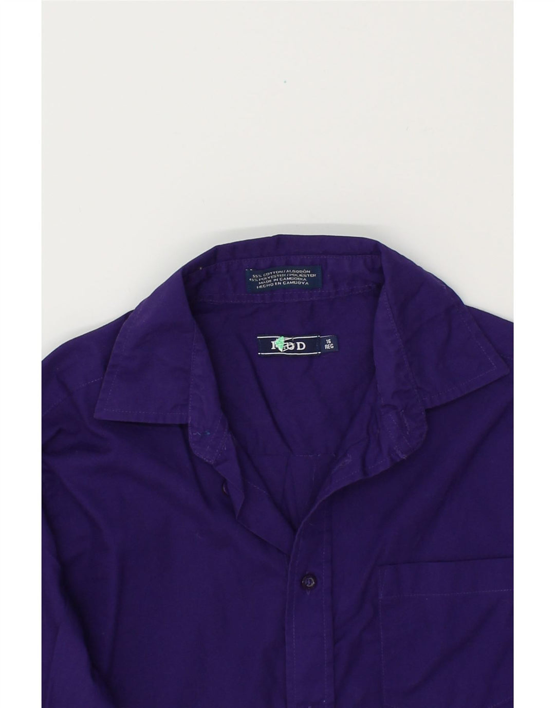 IZOD Boys Shirt 15-16 Years Navy Blue Cotton Vintage Izod and Second-Hand Izod from Messina Hembry 