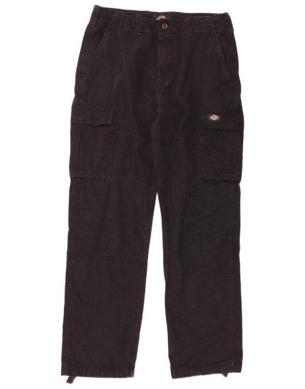 Calças cargo retas masculinas Dickies W30 L30 algodão preto