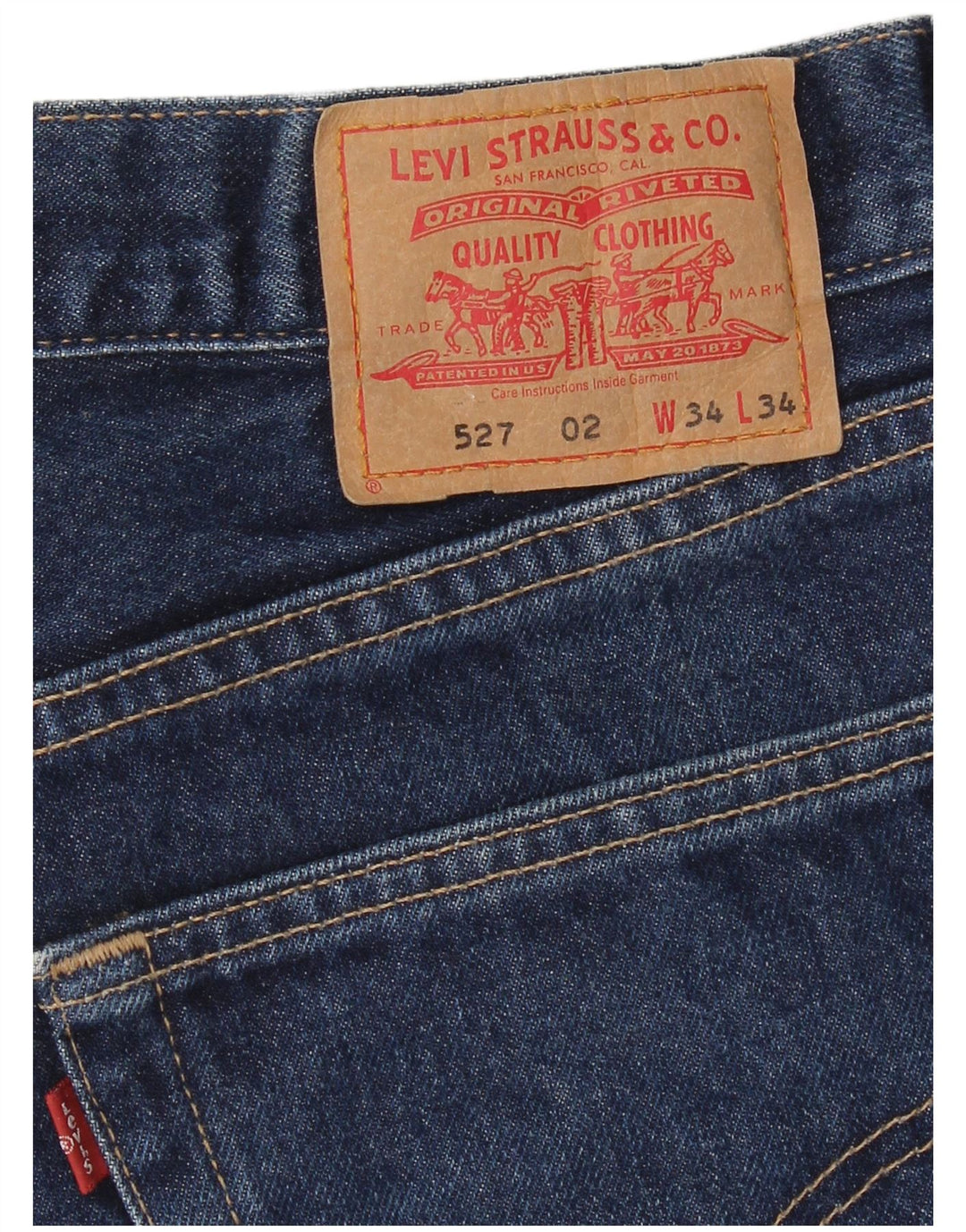 Levi's Herre 527 Bootcut Jeans W34 L34 Marineblå