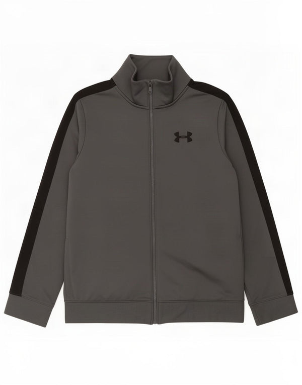 Under Armour drenge træningsdragt topjakke 11-12 år Stor grå farveblok