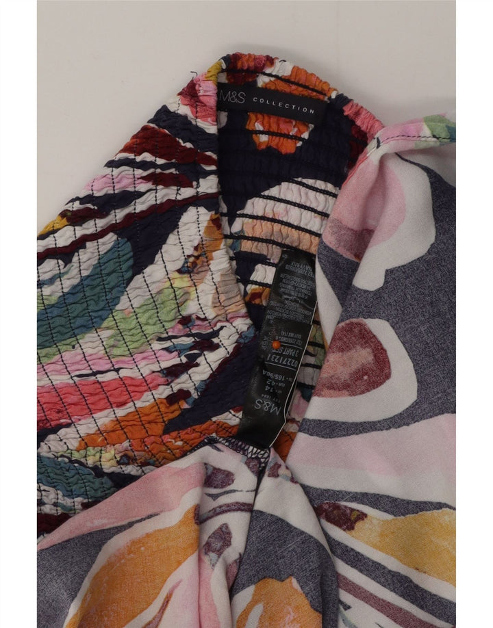MARKS & SPENCER Abito senza spalline da donna UK 14 Medio floreale multicolore