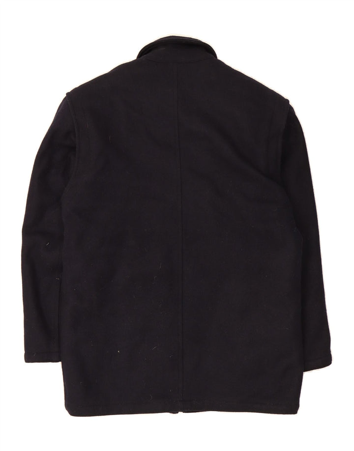 FACIBA Mens Overcoat IT 46 Small Navy Blue Wool Vintage Faciba and Second-Hand Faciba from Messina Hembry 