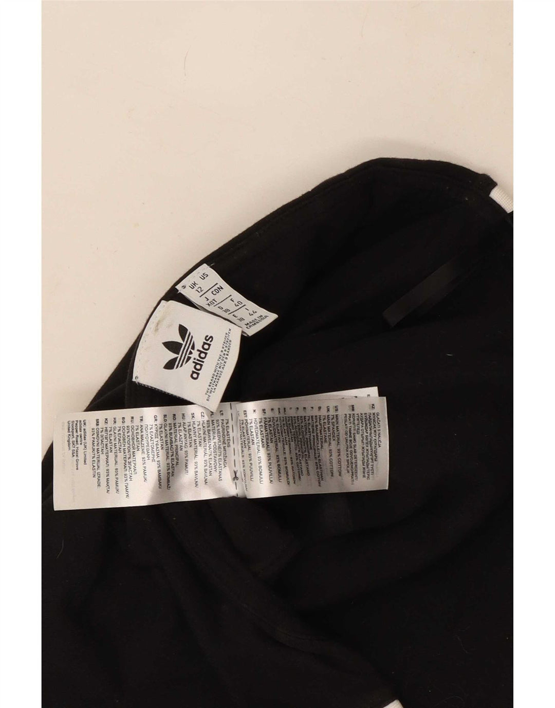 Adidas Womens Crop Strapless Top UK 12 Medium Black Cotton