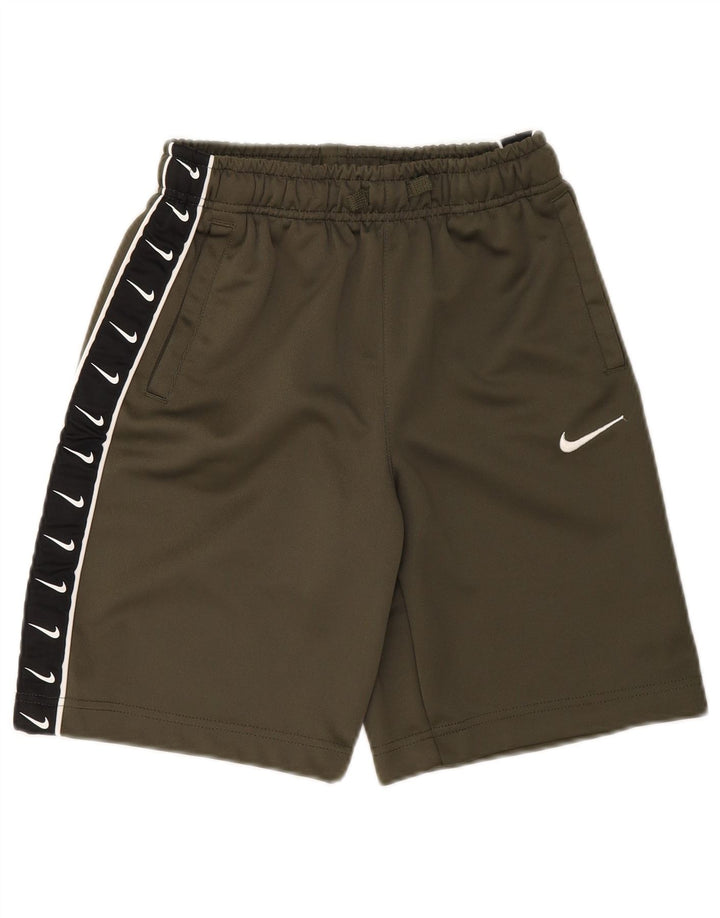 Nike Boys Graphic Sport Shorts 12-13 Years Large Khaki Polyester