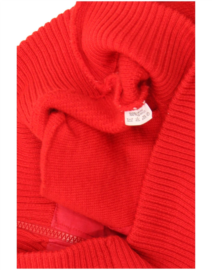 Vintage herre cardigan sweater Medium rød uld retro