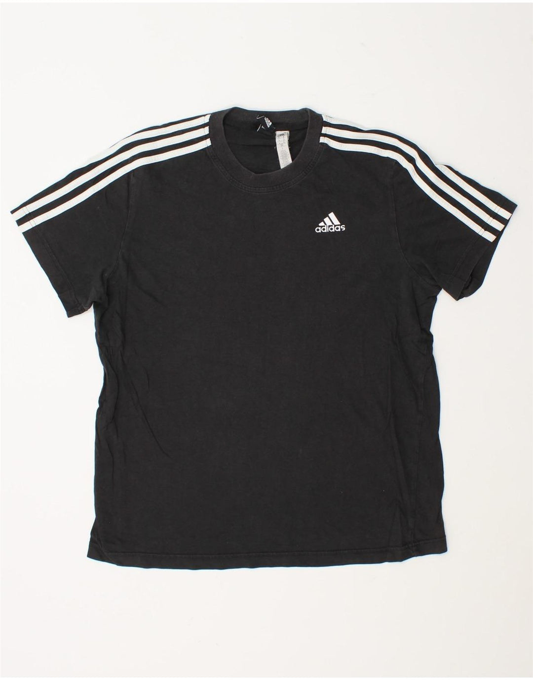Adidas Mens T-Shirt Top Medium Black Cotton