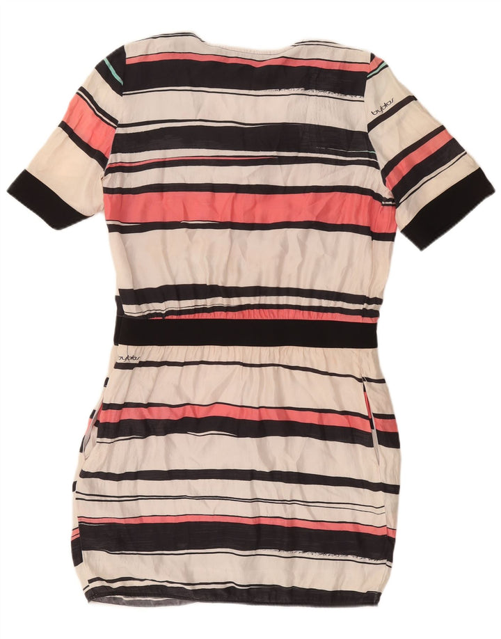 Byblos Womens Sheath Dress IT 40 Small Multicoloured Striped Silk