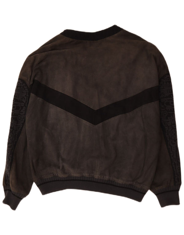 Torras Mens Suede Bomber Jacket IT 54 2XL Grey