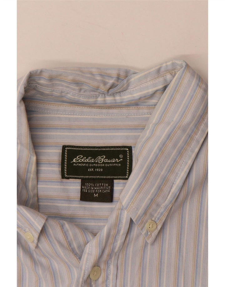 EDDIE BAUER Camisa Hombre Algodón Rayas Azul Medio