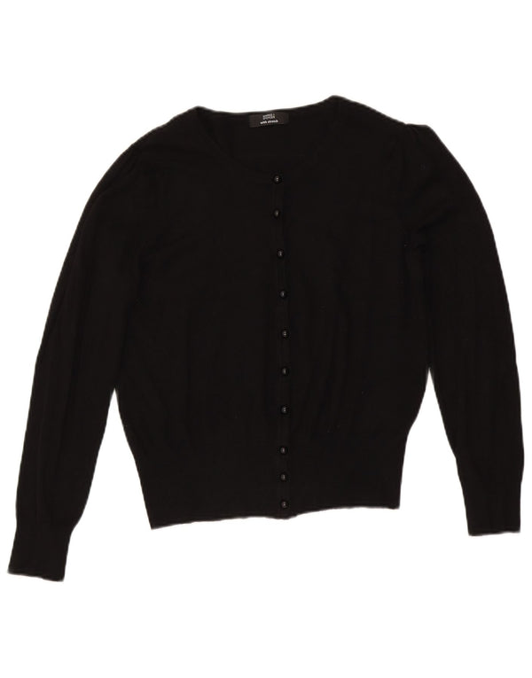 Marks & Spencer Suéter tipo cárdigan corto para mujer UK 44 Viscosa negra mediana