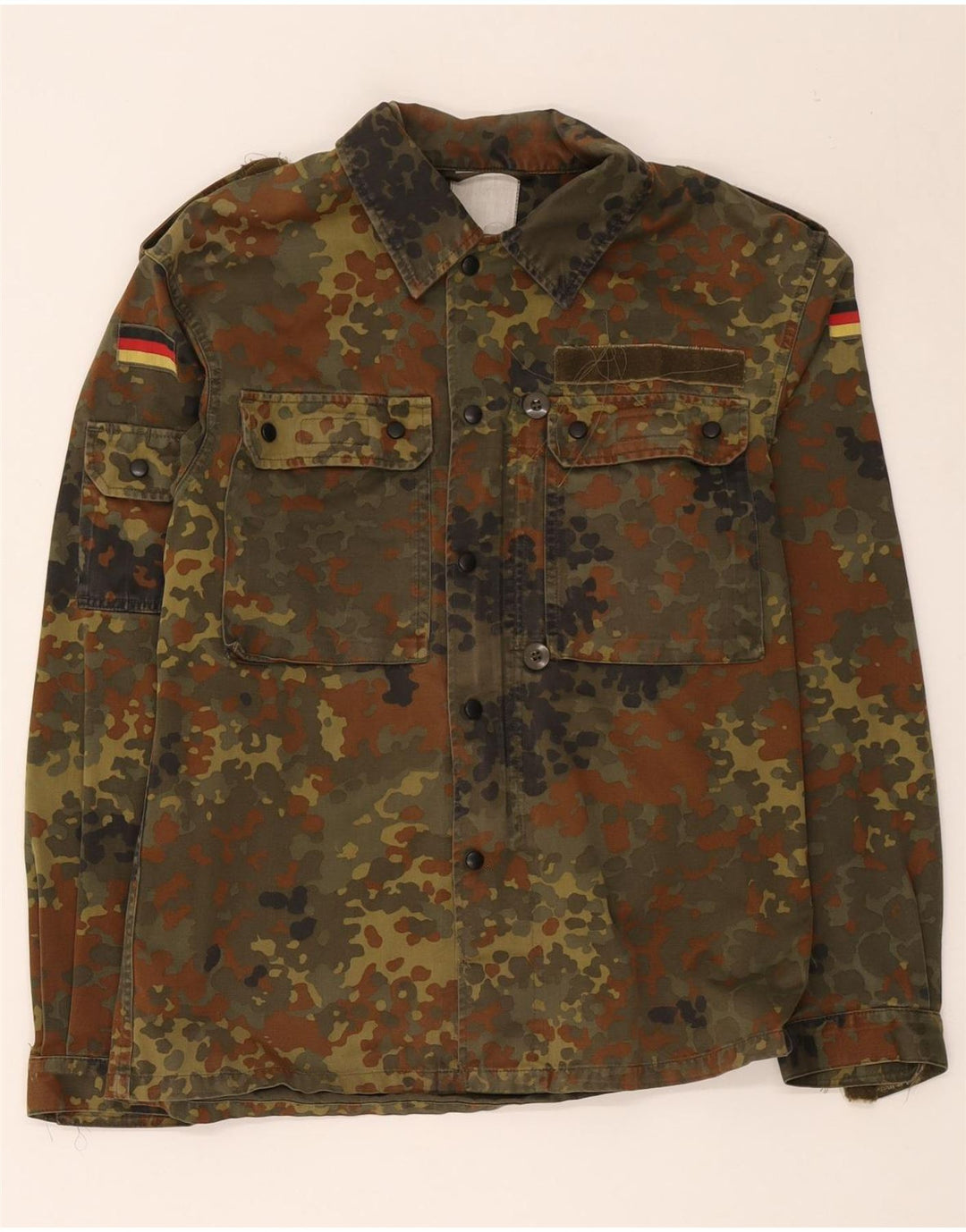 Vintage Mens Military Jacket UK 38 Medium Khaki Camouflage