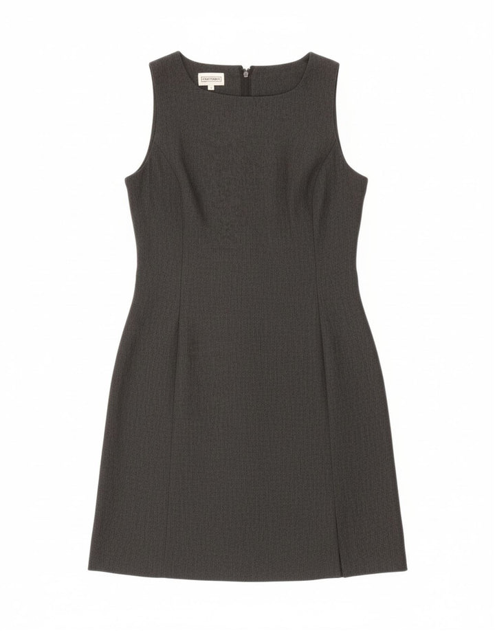 STEFANEL Womens Sleeveless A-Line Dress UK 10 Small Grey Polyester Vintage Stefanel and Second-Hand Stefanel from Messina Hembry 