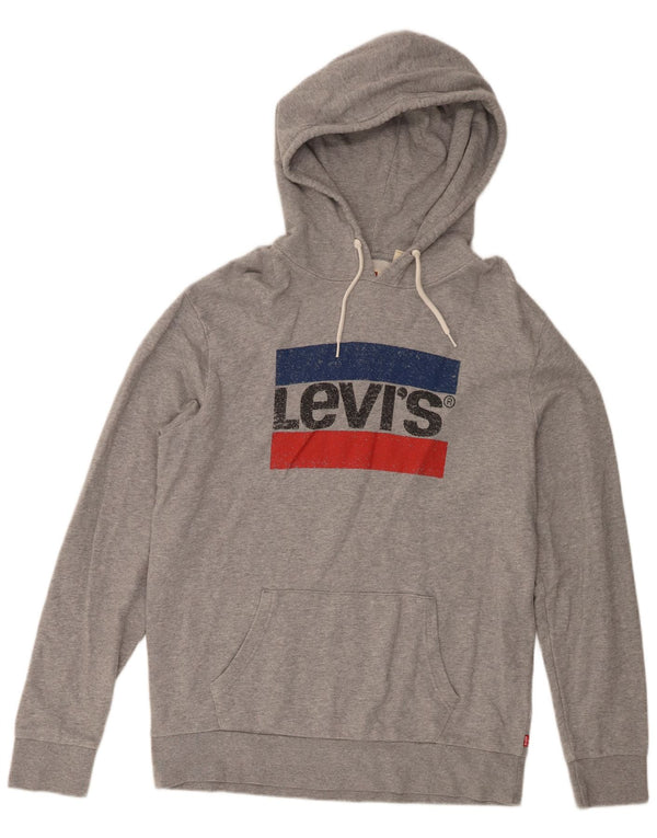 Maglione con cappuccio grafico standard da uomo Levi's in cotone grigio medio