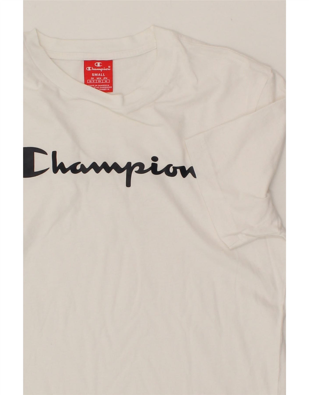 CHAMPION Mens Graphic T-Shirt Top Small White Vintage Champion and Second-Hand Champion from Messina Hembry 
