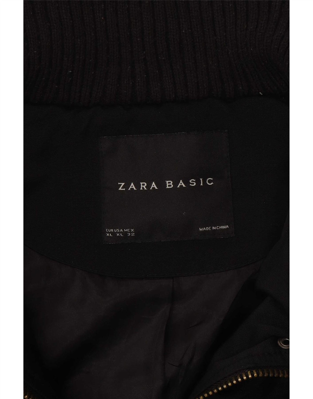 Zara Veste matelassée pour femme UK 18 XL Noir