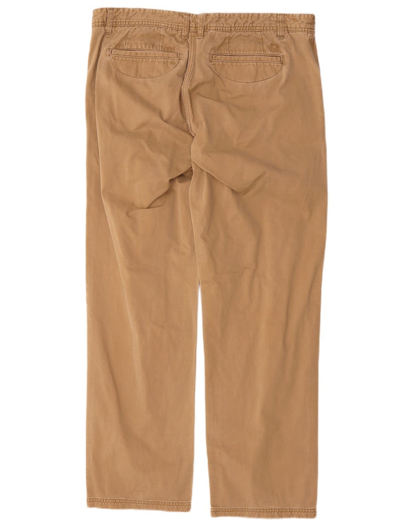 Crew Clothing Mens Calças Chino Retas W38 L30 Algodão Bege