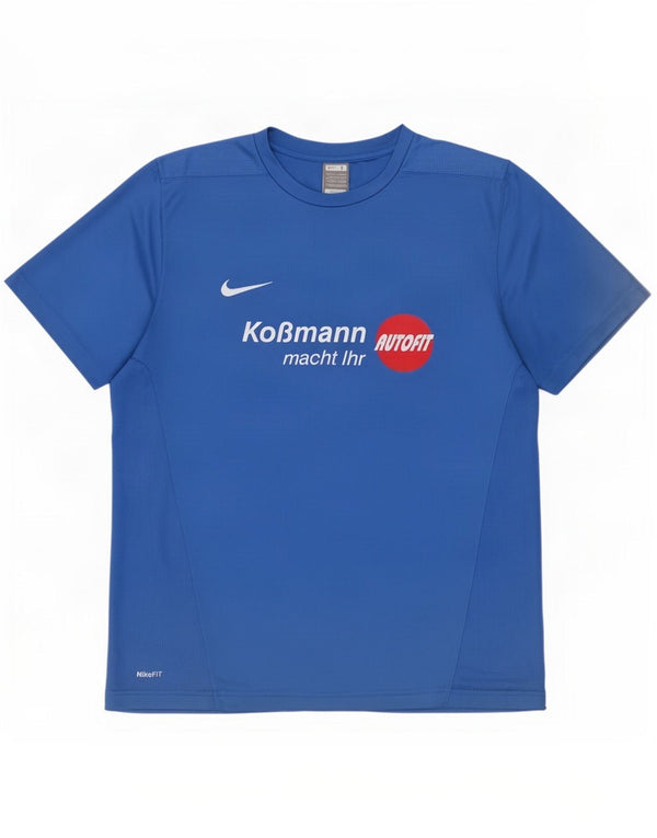 Nike Herren Grafik T-Shirt Top UK 42/44 Large Blau Polyester