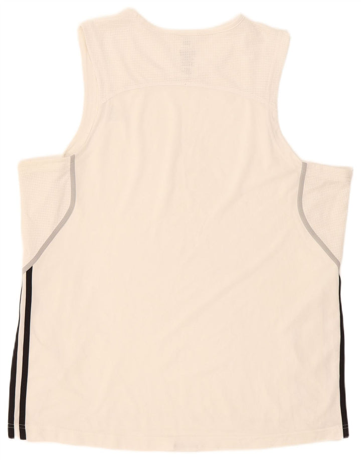 Adidas Mens Colete Top XL Branco Poliéster