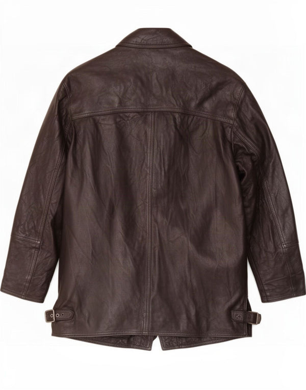 veste en cuir homme vintage UK 40 Grand Noir