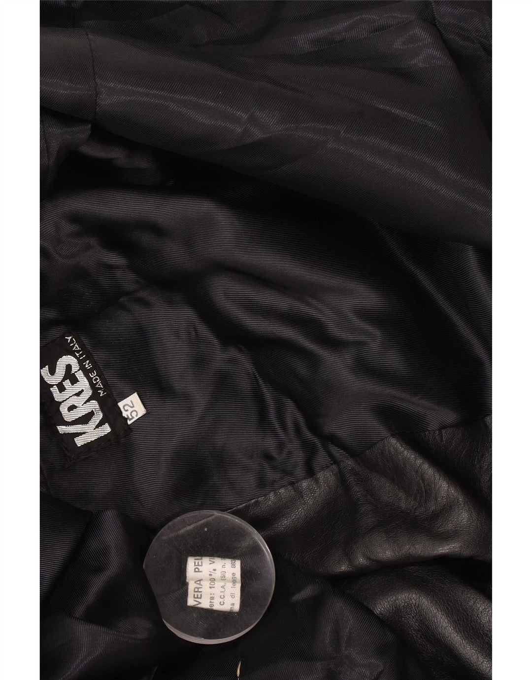 vintage Homme Cuir 2 Bouton Blazer Veste IT 52 XL Noir