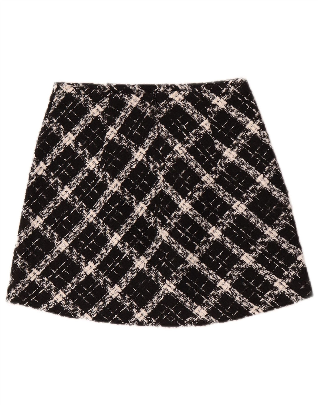 Zara Womens Mini Skirt XS W24 Black Check