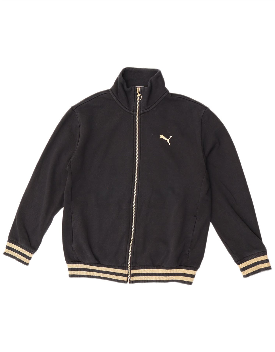 Giacca da tuta da donna Puma UK 14 Medium Black Cotton