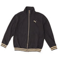 Puma Mujer Chándal Top Chaqueta UK 14 Mediano Negro Algodón
