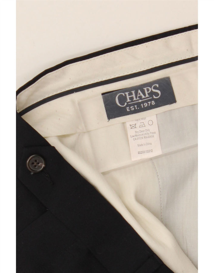 CHAPS Mens Pegged Suit Trousers W42 L31 Navy Blue Wool Vintage Chaps and Second-Hand Chaps from Messina Hembry 