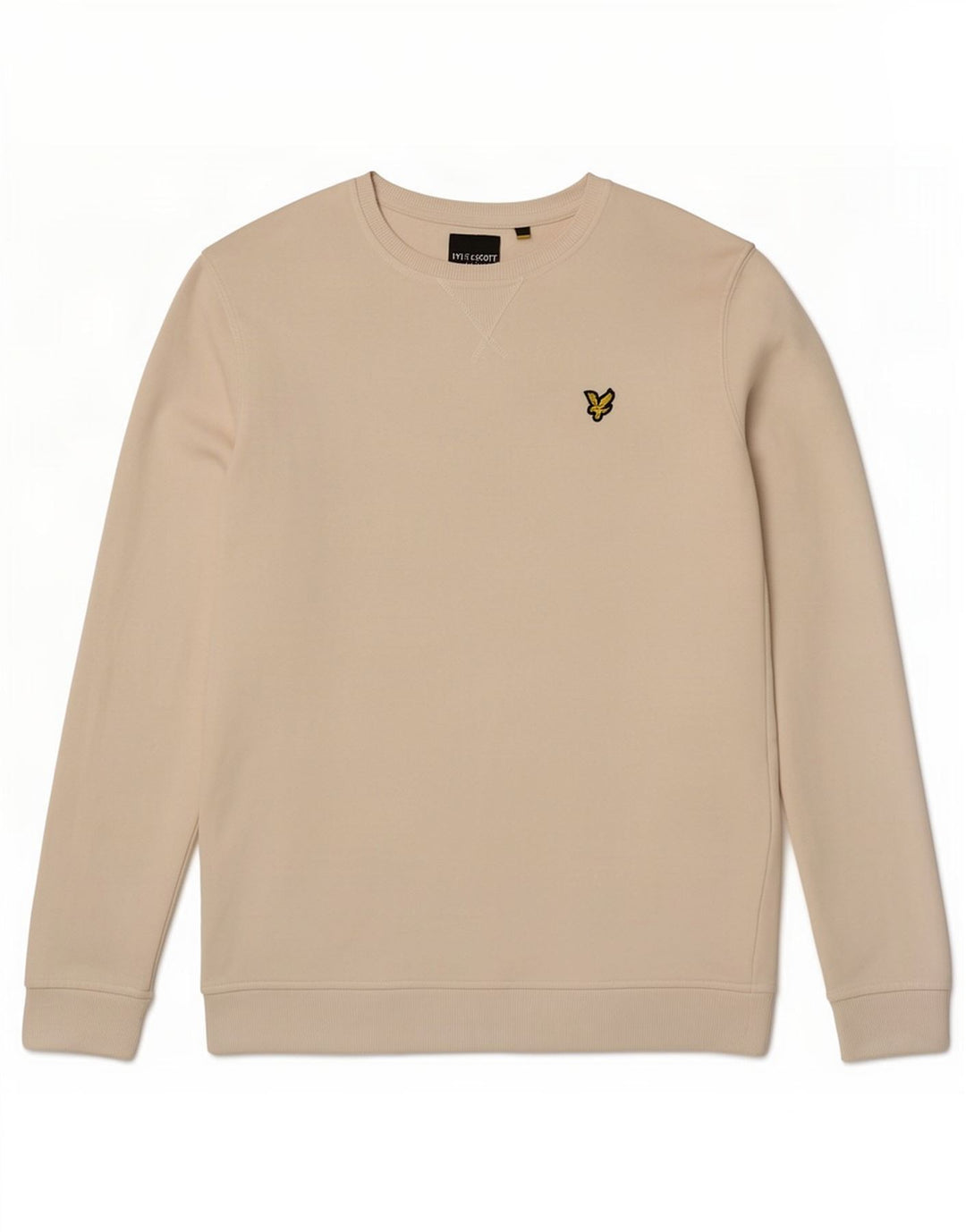 Lyle & Scott Hombre Sudadera Jumper Medium Off White Algodón