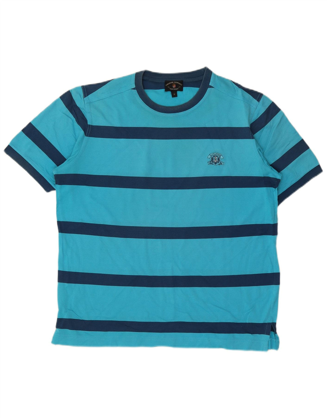 AMERIGO VESPUCCI Herre T-shirt Top Medium Blå Stribet