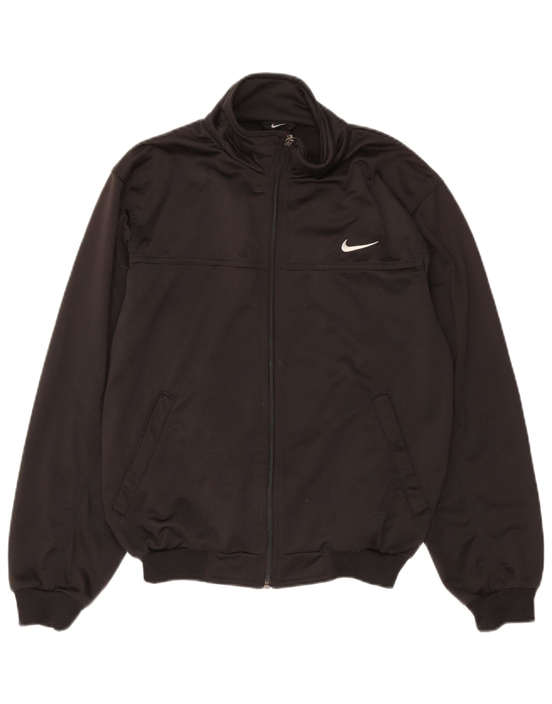 Nike Mens Graphic Tracksuit Top Jacket UK 34/35 XS Black Polyester