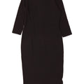 MARKS & SPENCER Womens 3/4 Sleeve Sheath Dress UK 10 Small Black Polyester