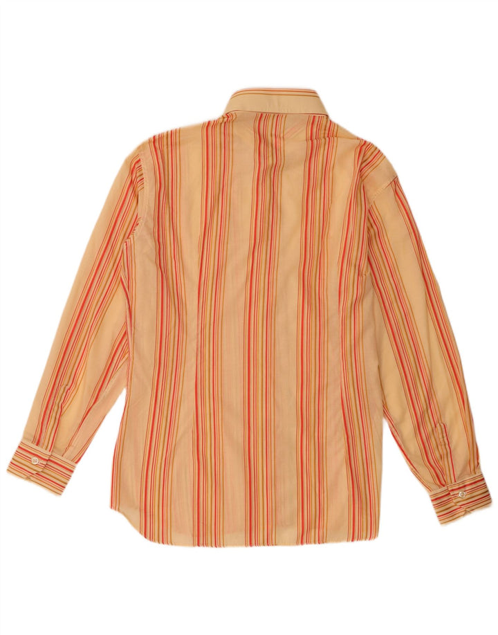 Cassera Mens Shirt Medium Orange Striped