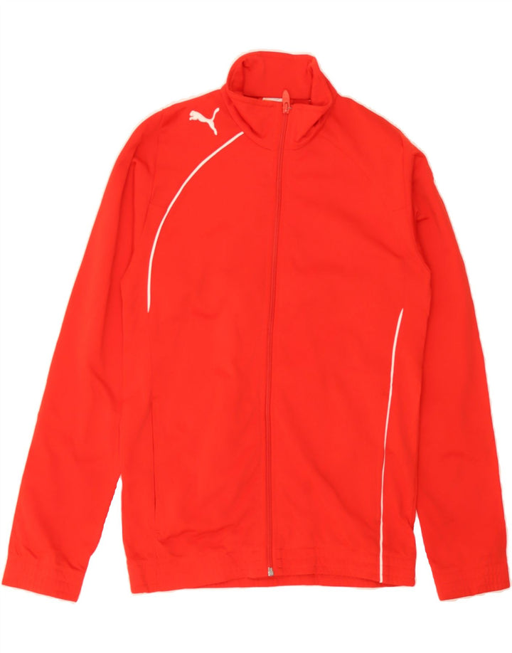 PUMA Boys Tracksuit Top Jacket 13-14 Years Red Polyester Vintage Puma and Second-Hand Puma from Messina Hembry 