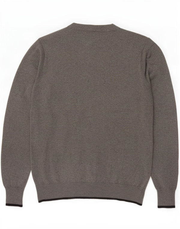 Marks & Spencer Mens Blue Harbour Cardigan Sweater Medium Grey Cotton