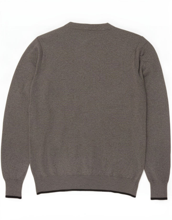 Marks & Spencer Mens Blue Harbour Cardigan Sweater Medium Grey Cotton