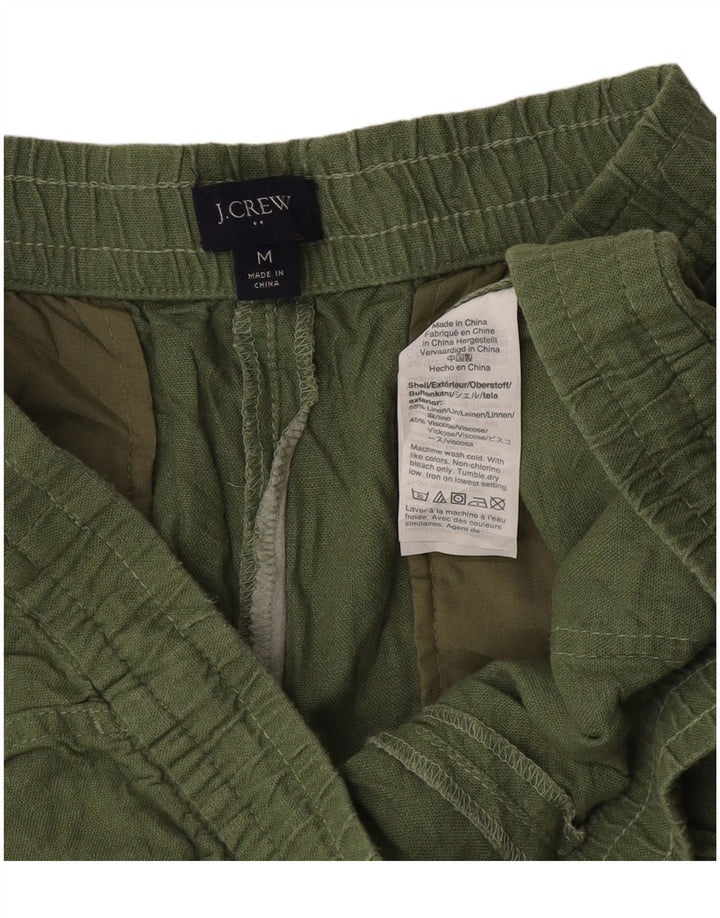 J. Crew Damen Chinoshorts Medium W30 Grünes Leinen