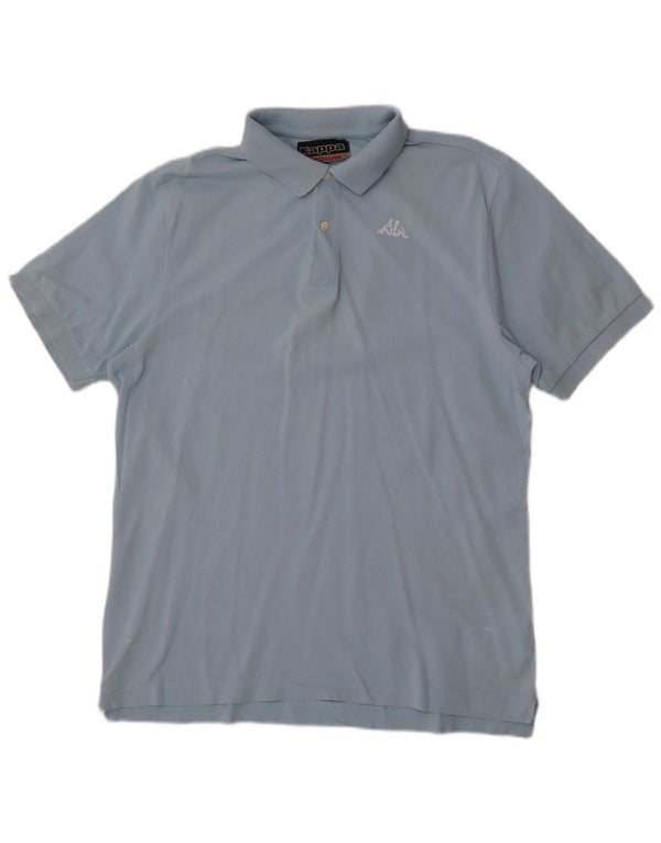 Kappa Mens Polo Shirt Medium Blue Cotton