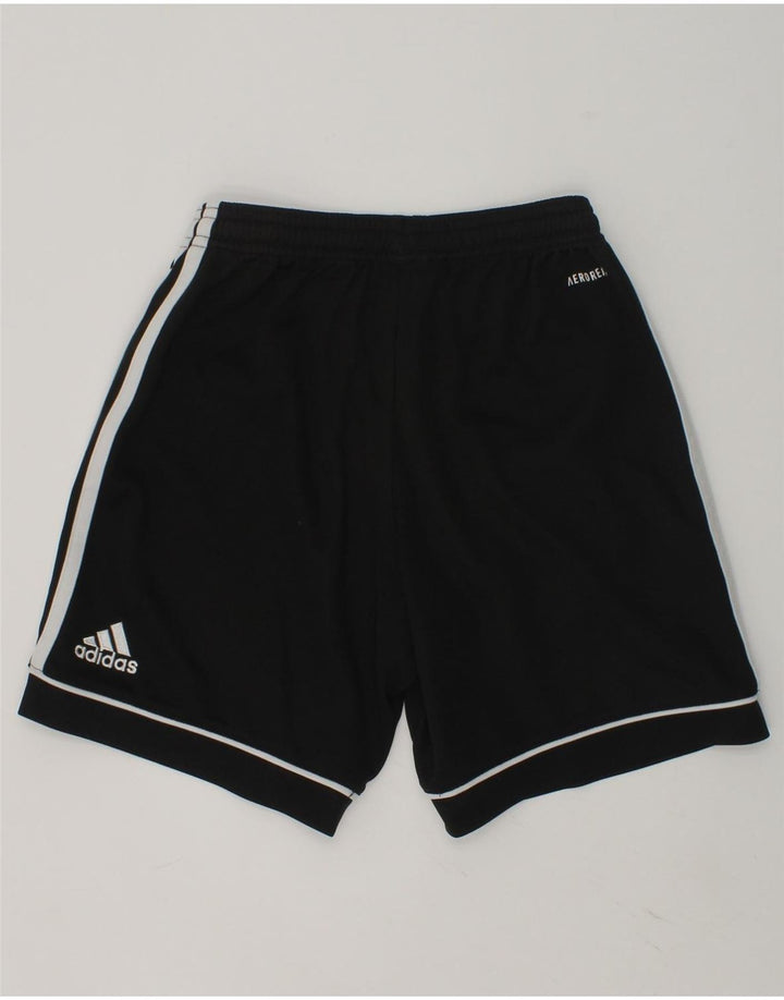 ADIDAS Boys Aeroready Graphic Sport Shorts 9-10 Years Black Polyester | Vintage Adidas | Thrift | Second-Hand Adidas | Used Clothing | Messina Hembry 