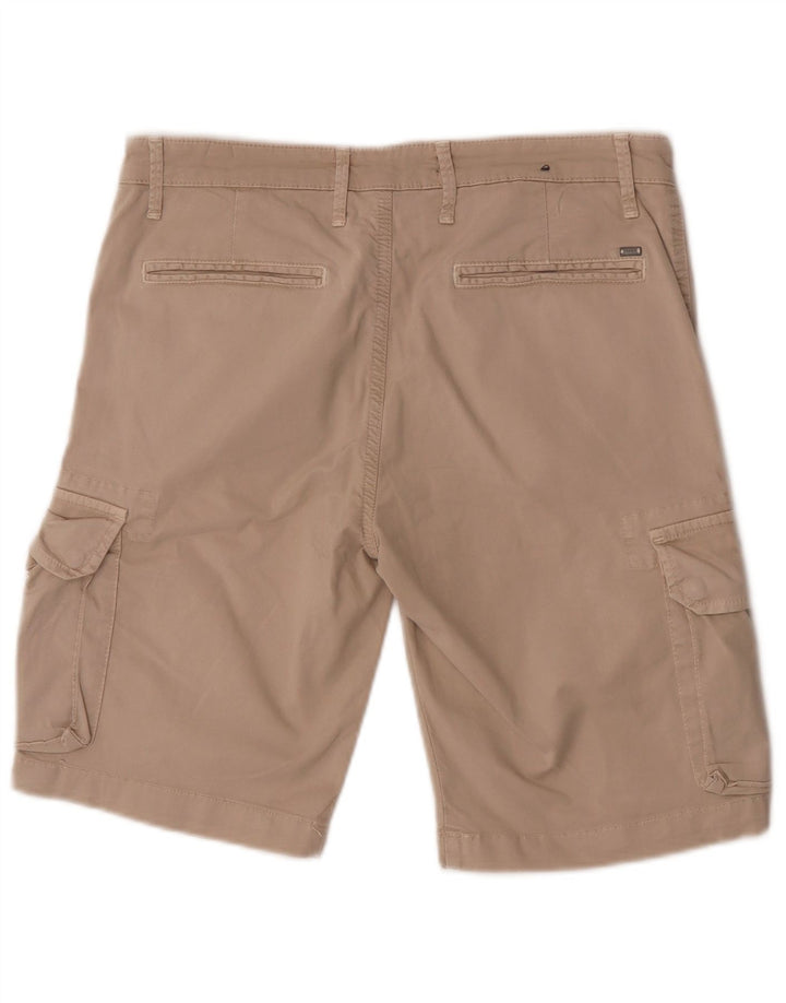 Liu Jo Mens Cargo Shorts IT 46 Small W30  Beige Cotton