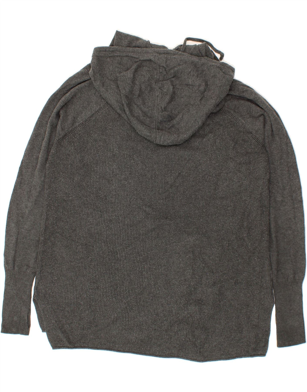 ATHLETA Womens Oversized Hooded Jumper Sweater UK 14 Medium Grey Cotton Vintage Athleta and Second-Hand Athleta from Messina Hembry 