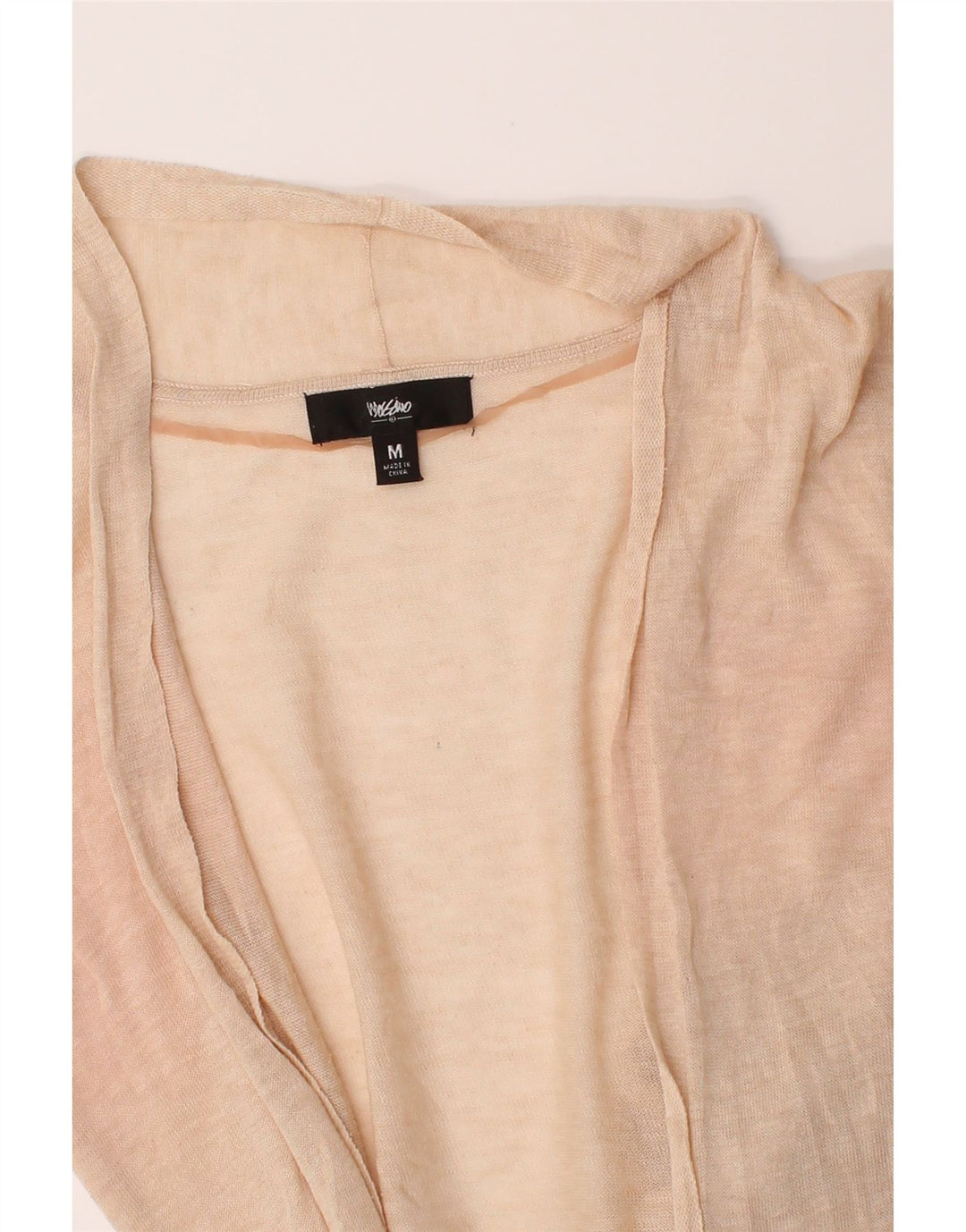 MOSSIMO Womens Longline Open Cardigan Sweater UK 12 Medium Beige Acrylic Vintage Mossimo and Second-Hand Mossimo from Messina Hembry 