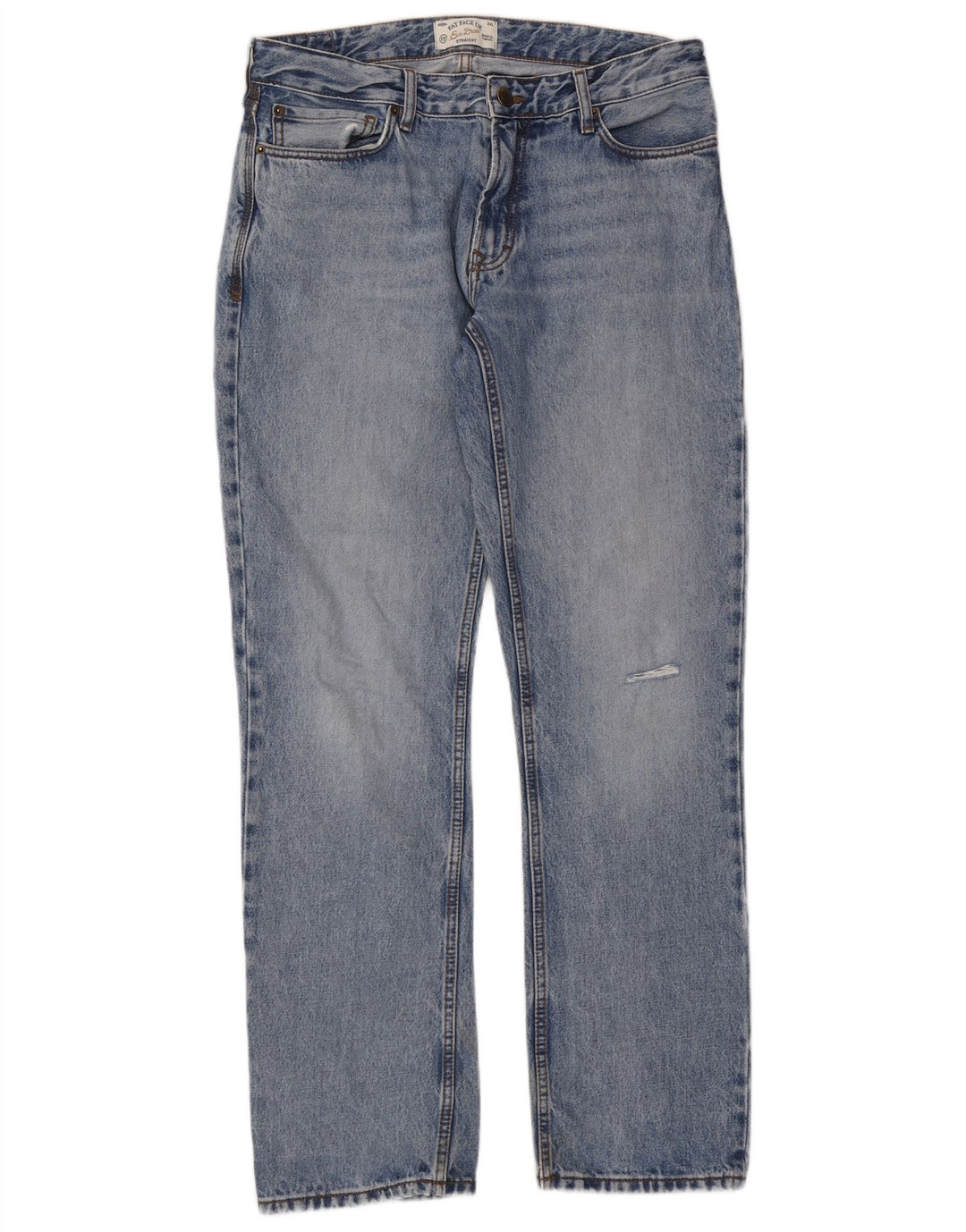 Fat Face Mens Distressed Straight Jeans W30 L34 Blue Cotton