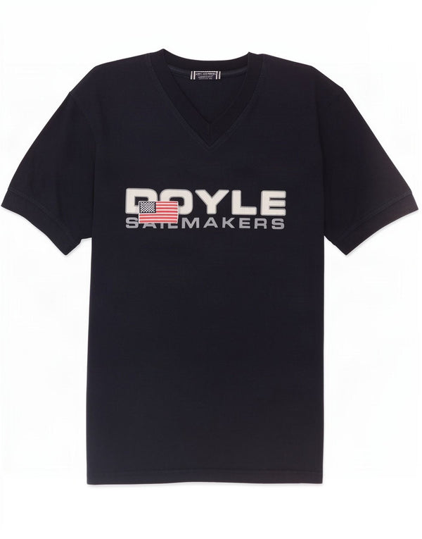 Doyle Herre grafisk T-shirt top XL marineblå bomuld