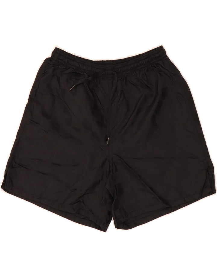 UMBRO Boys Sport Shorts 13-14 Years Medium Black Geometric Vintage Umbro and Second-Hand Umbro from Messina Hembry 
